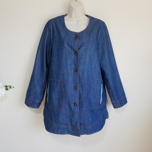 Yumi Outerwear Denim Coat - Picture 1 of 7